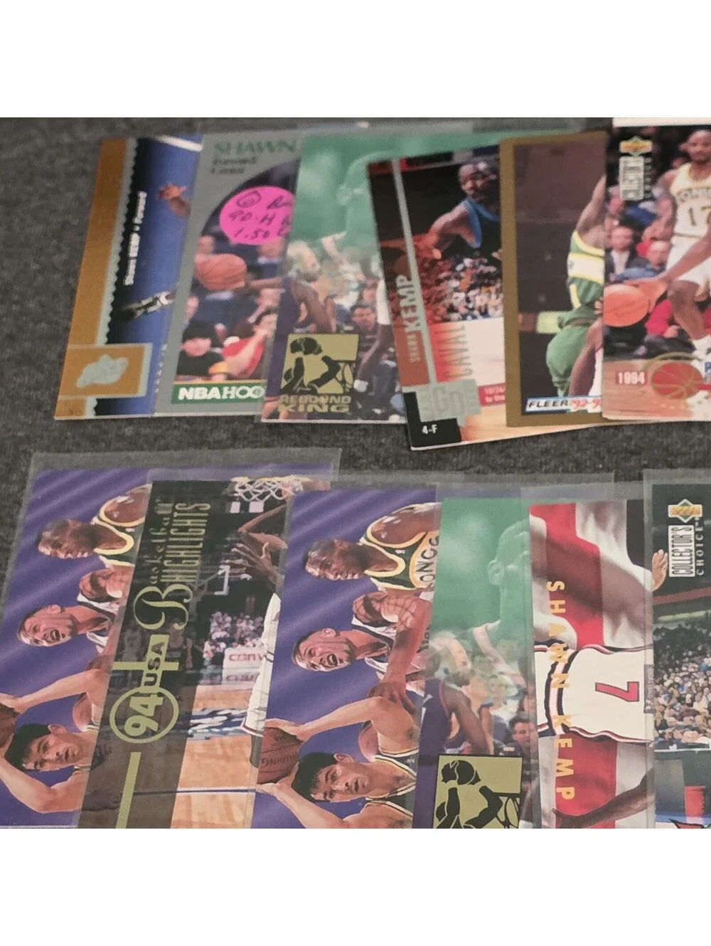 Shawn Kemp 39 Card Lot Collection Rookies, 90s, Base, Inserts